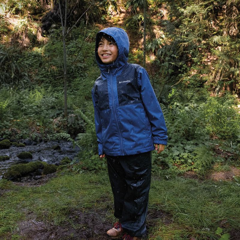 Columbia Rainy Trails II Fleece παιδικό μπουφάν βροχής mountain blue/ collegiate navy slub 4