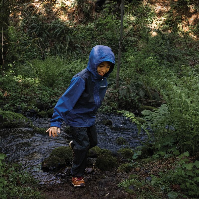 Columbia Rainy Trails II Fleece παιδικό μπουφάν βροχής mountain blue/ collegiate navy slub 6