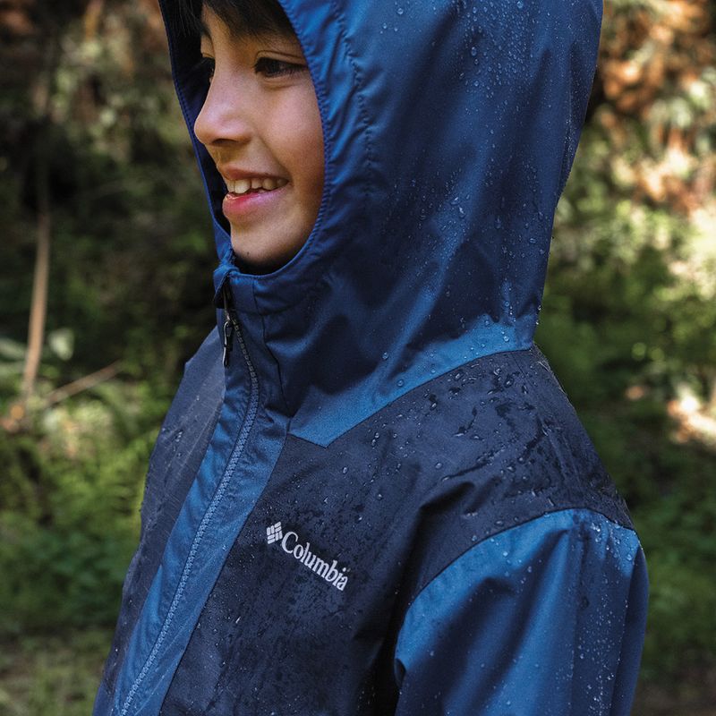 Columbia Rainy Trails II Fleece παιδικό μπουφάν βροχής mountain blue/ collegiate navy slub 9