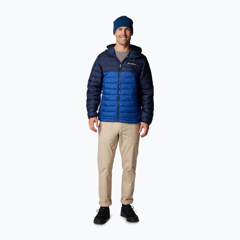 Ανδρικό Columbia Powder Lite II Hooded mountain blue/ collegiate navy πουπουλένιο μπουφάν με κουκούλα 2