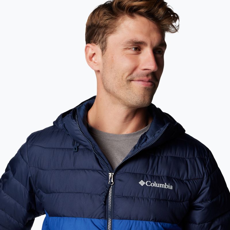 Ανδρικό Columbia Powder Lite II Hooded mountain blue/ collegiate navy πουπουλένιο μπουφάν με κουκούλα 6