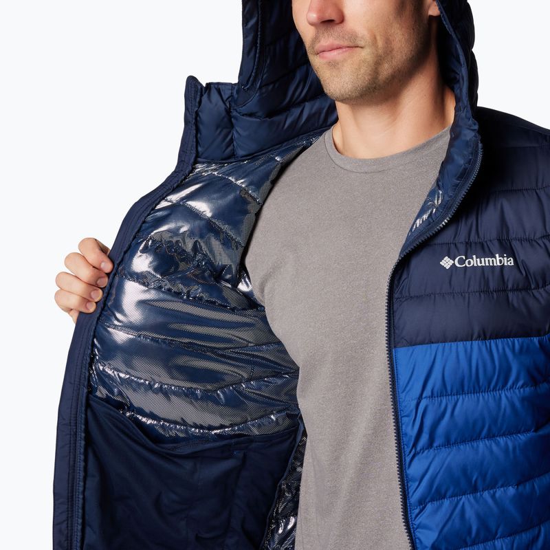 Ανδρικό Columbia Powder Lite II Hooded mountain blue/ collegiate navy πουπουλένιο μπουφάν με κουκούλα 8