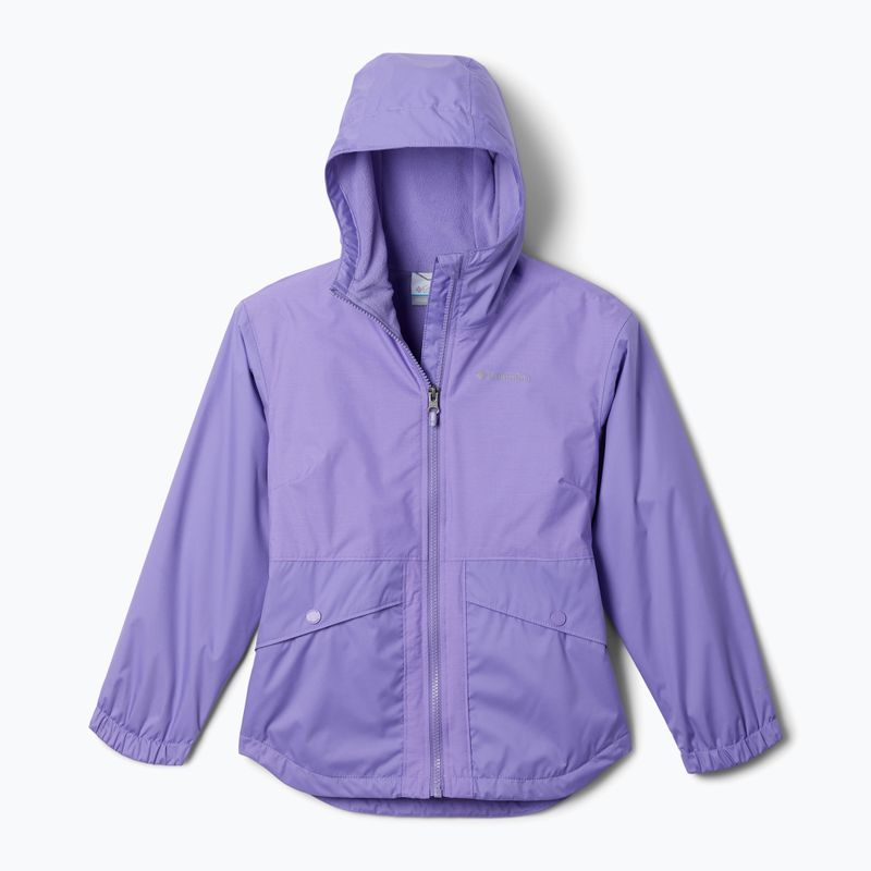 Columbia Rainy Trails II Fleece μωβ παιδικό μπουφάν βροχής paisley