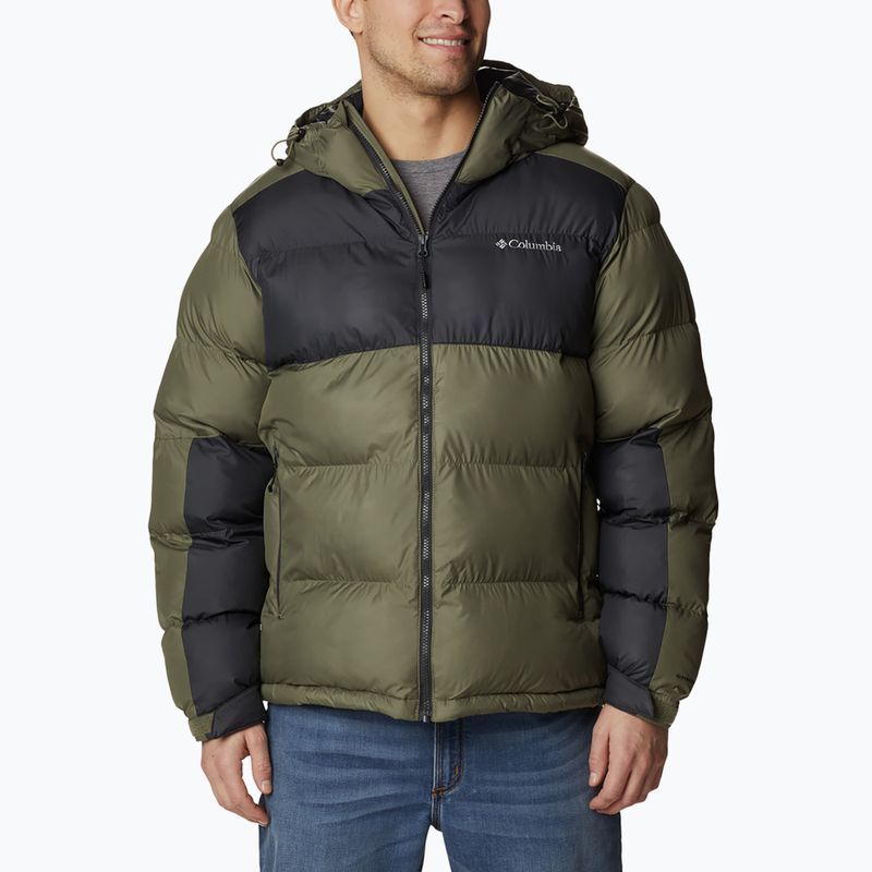 Ανδρικό Columbia Pike Lake II Hooded πέτρινο πράσινο/ καρχαρίας 399 πουπουλένιο μπουφάν με κουκούλα 4