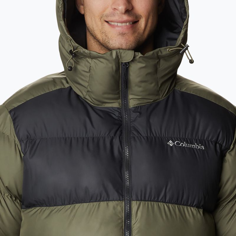 Ανδρικό Columbia Pike Lake II Hooded πέτρινο πράσινο/ καρχαρίας 399 πουπουλένιο μπουφάν με κουκούλα 5