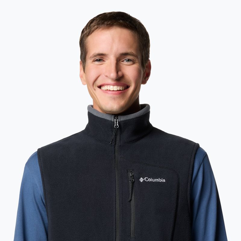 Columbia Fast Trek Fleece μαύρο ανδρικό αμάνικο μπουφάν 5