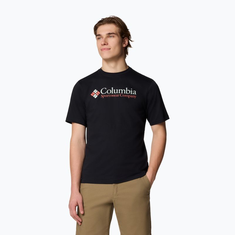 Columbia CSC Basic Logo μαύρο/csc ρετρό λογότυπο ανδρικό t-shirt 4