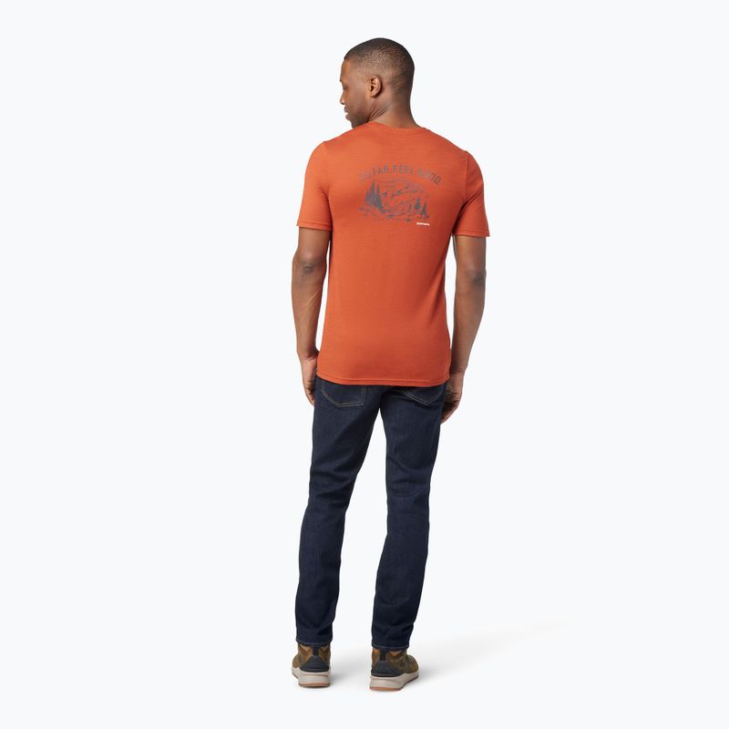 Ανδρικό Smartwool Wilderness Summit Graphic Tee καφέ SW016673J33 t-shirt για πεζοπορία 8