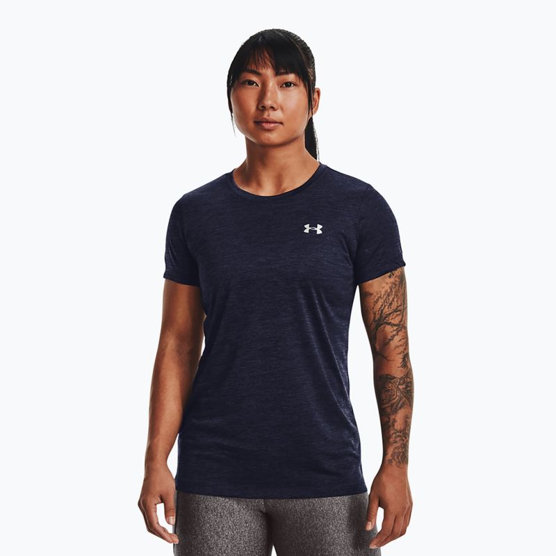 Under Armour Tech SSC γυναικείο προπονητικό t-shirt midnight navy/cadet/metallic silver