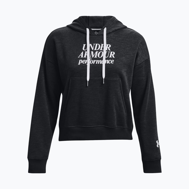 Under Armour Essential Script γυναικείο φούτερ με κουκούλα μαύρο 1374107