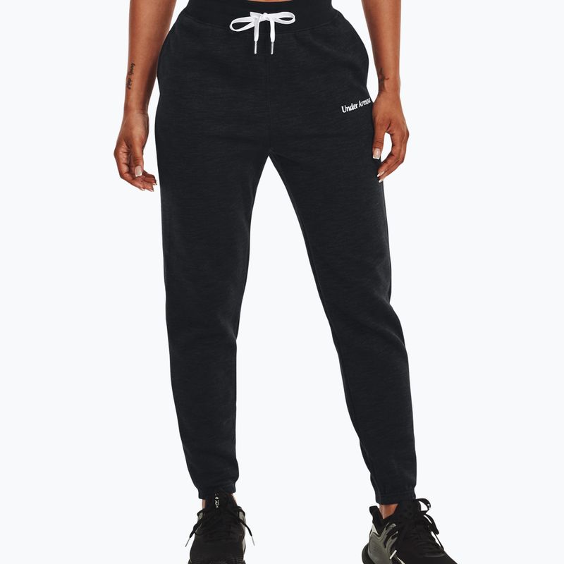 Under Armour Essential Script γυναικείο παντελόνι προπόνησης μαύρο 1374105