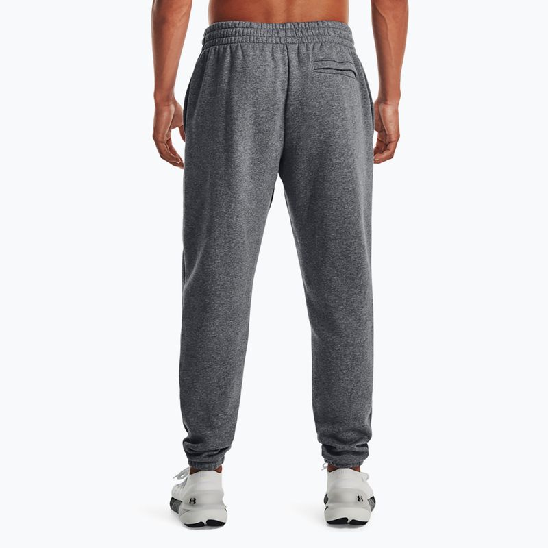 Under Armour Essential Fleece Joggers ανδρικό παντελόνι προπόνησης pitch gray medium heather/white 3