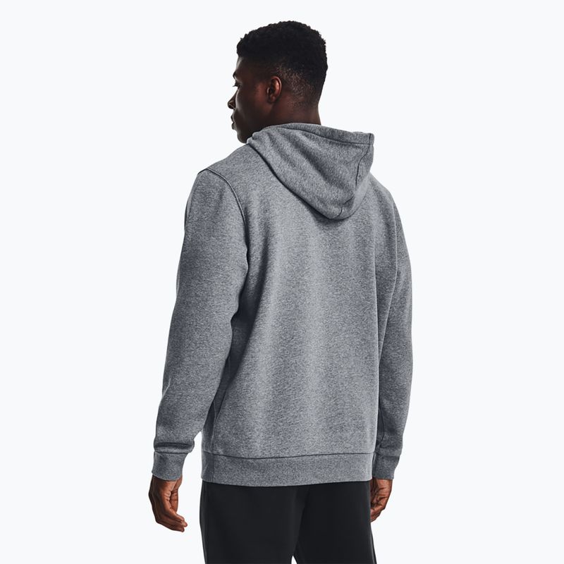 Ανδρικό φούτερ Under Armour Essential Fleece Hoodie pitch gray medium heather/white 3