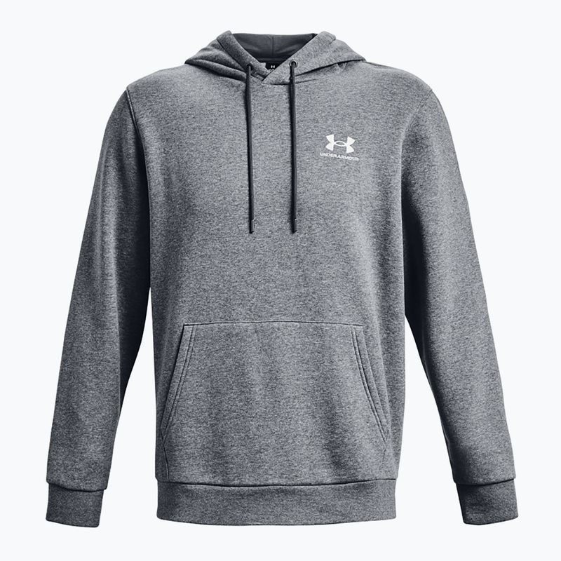 Ανδρικό φούτερ Under Armour Essential Fleece Hoodie pitch gray medium heather/white 5