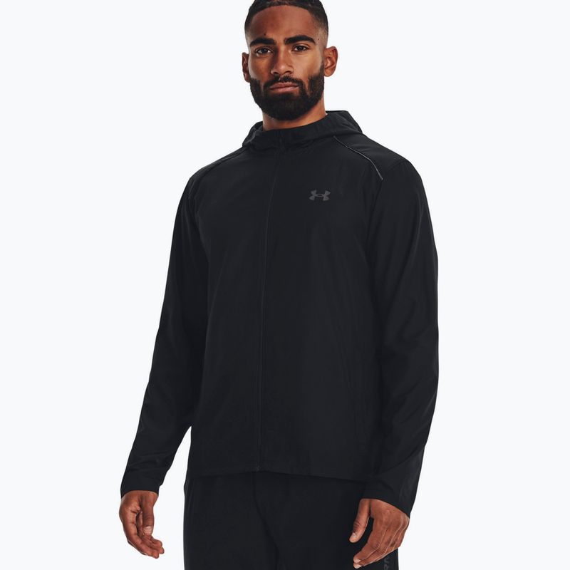 Under Armour Storm Run ανδρικό μπουφάν με κουκούλα για τρέξιμο μαύρο 1376795 6