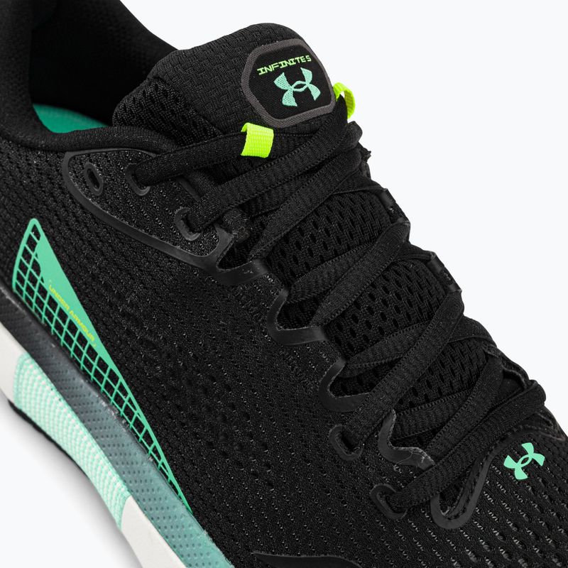 Under Armour Hovr Infinite 5 ανδρικά παπούτσια για τρέξιμο μαύρο-πράσινο 3026545 9