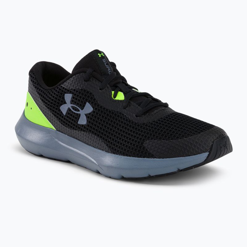 Under Armour Surge 3 ανδρικά παπούτσια για τρέξιμο μαύρο-πράσινο 3024883