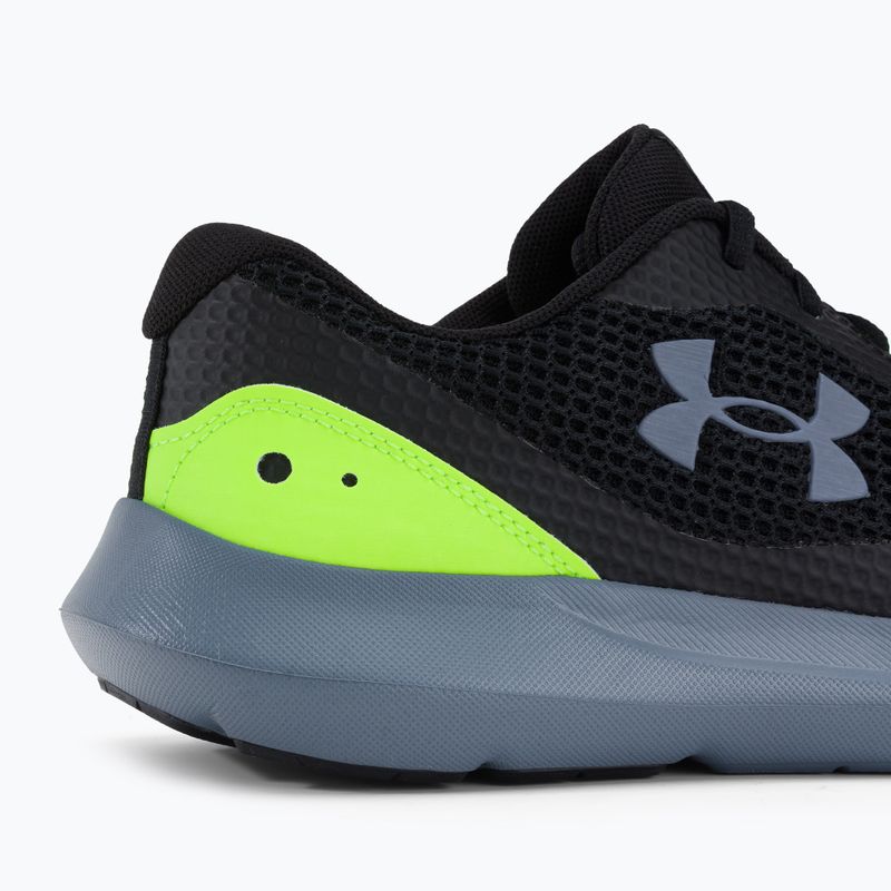 Under Armour Surge 3 ανδρικά παπούτσια για τρέξιμο μαύρο-πράσινο 3024883 8