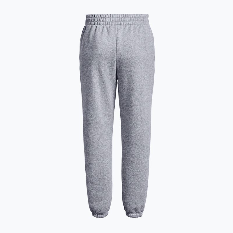 Under Armour Essential Fleece Joggers mod grey light heather/white γυναικείο παντελόνι προπόνησης 6