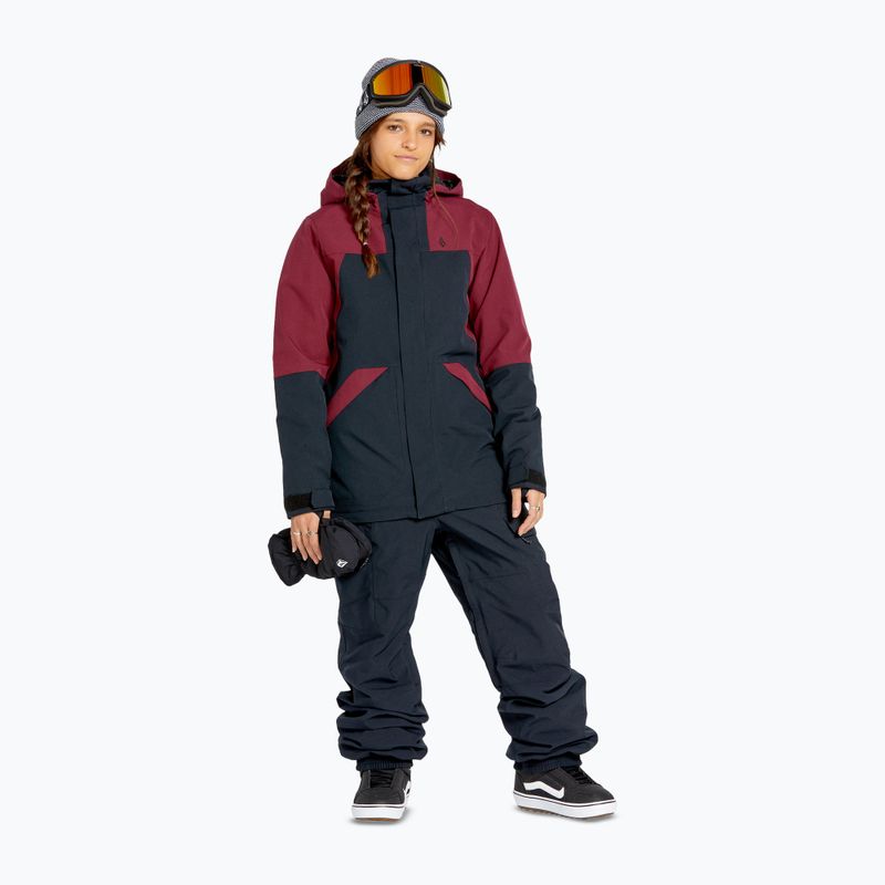 Γυναικείο μπουφάν snowboard Volcom Shelter 3D Stretch μπορντό 2