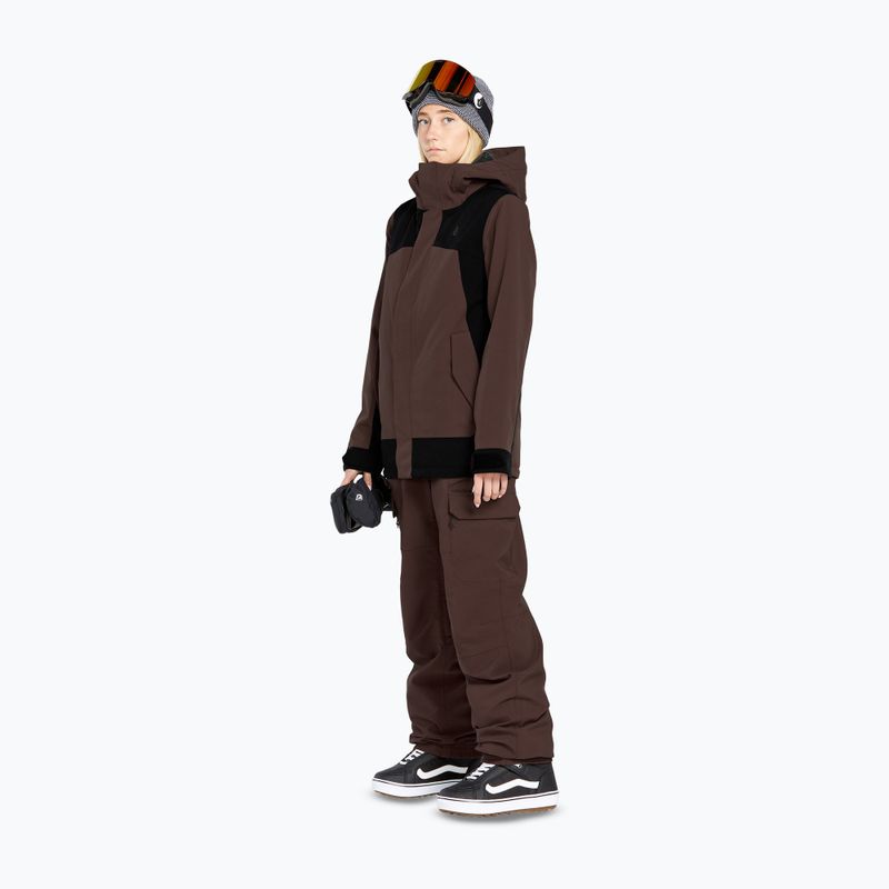 Γυναικείο παντελόνι snowboard Volcom Creston 3D Stretch Bib Overall μαόνι 3