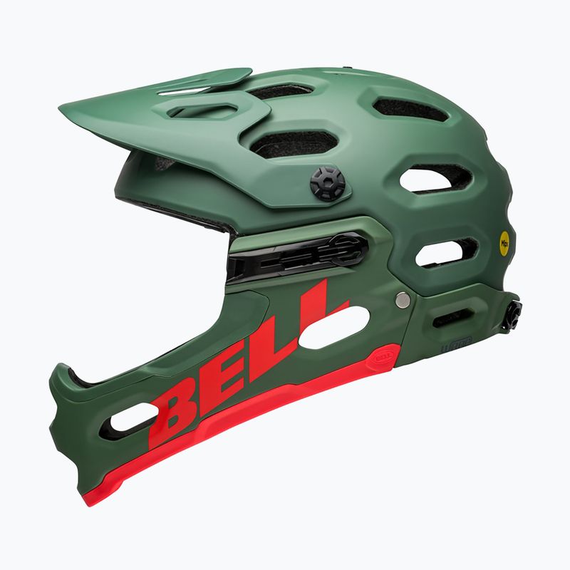 Κράνος ποδηλάτου Bell Full Face Super 3R MIPS matte dark green/infrared 3