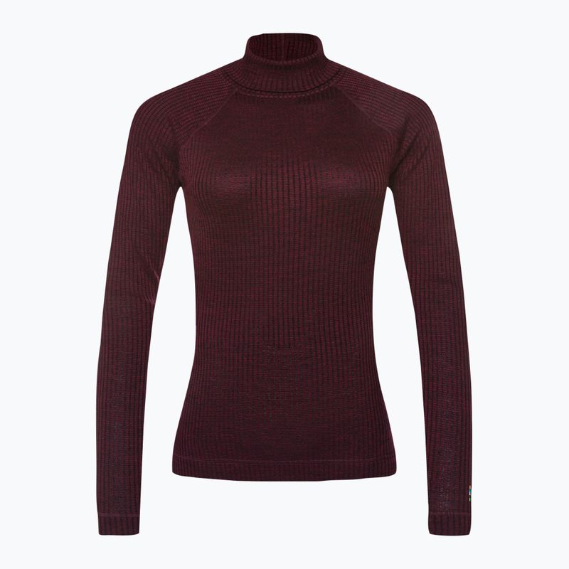 Γυναικείο Smartwool Thermal Merino Rib Turtleneck T-shirt μοβ SW016690K40