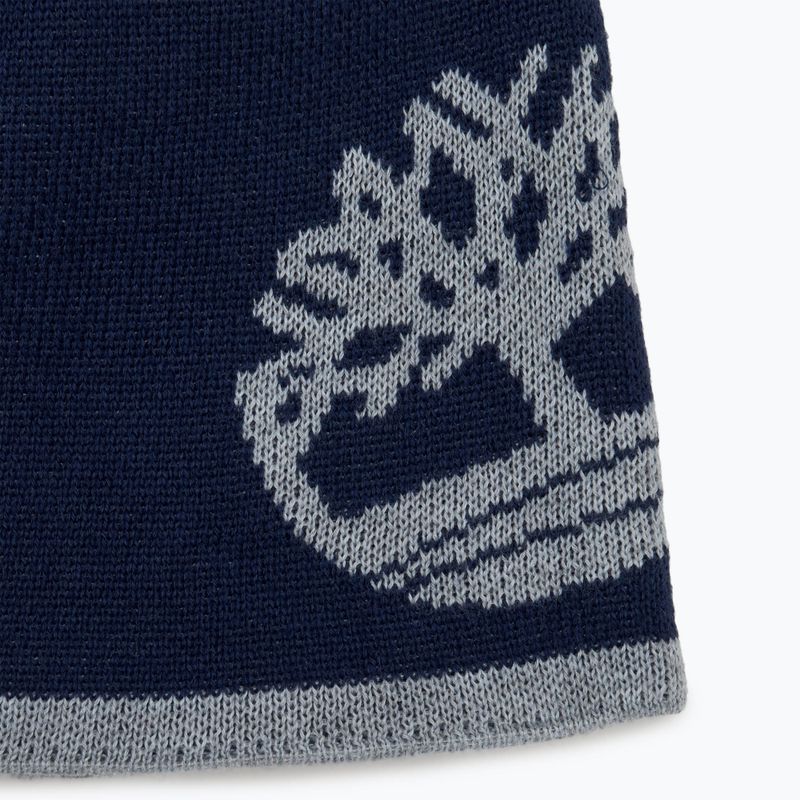 Ανδρικός χειμερινός σκούφος Timberland Reversible Logo Beanie peacoat 2