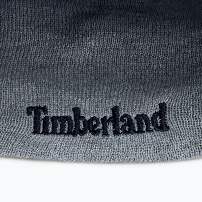 Ανδρικός χειμερινός σκούφος Timberland Reversible Logo Beanie peacoat 4