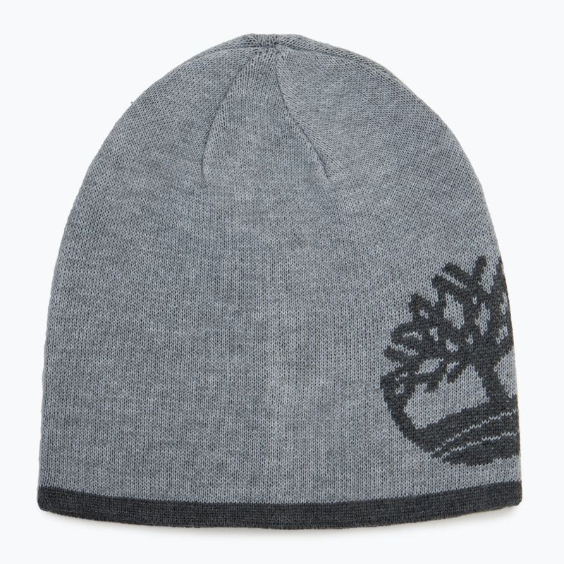 Ανδρικός χειμερινός σκούφος Timberland Reversible Logo Beanie light grey heather