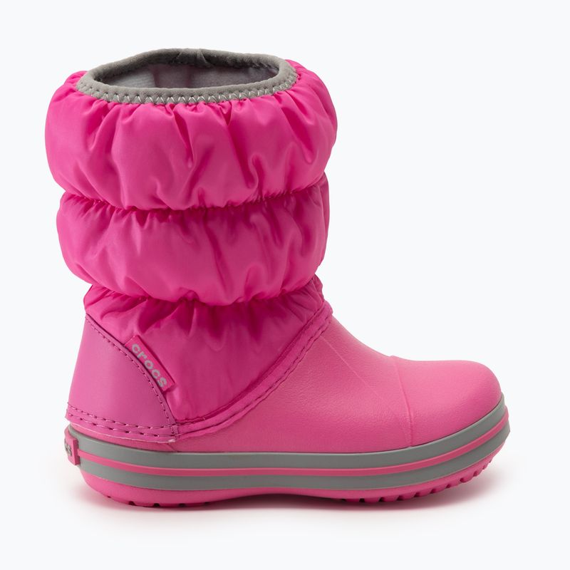 Παιδικές μπότες χιονιού Crocs Winter Puff Kids electric pink/light grey 2