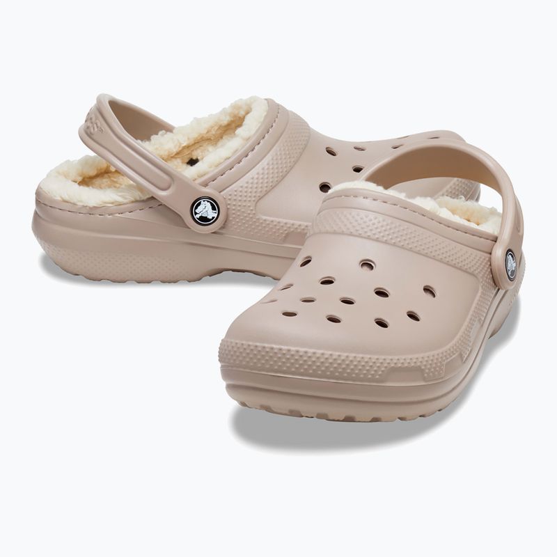 Crocs Classic Clog με επένδυση μανιτάρι/κόκαλο σαγιονάρες 14