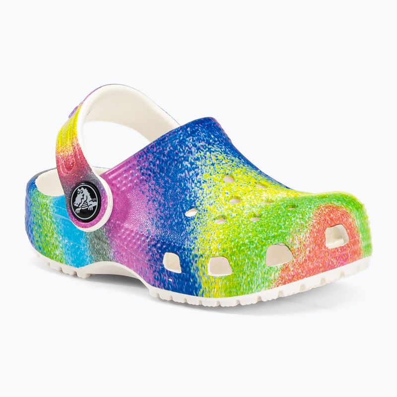 Crocs Classic Spray Dye Clog T λευκό 208094-94S παιδικές σαγιονάρες 2