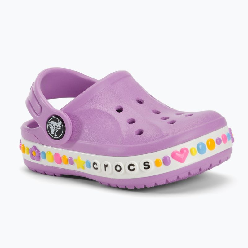 Παιδικές παντόφλες Crocs Bayaband Charm Band Clog Toddler orchid