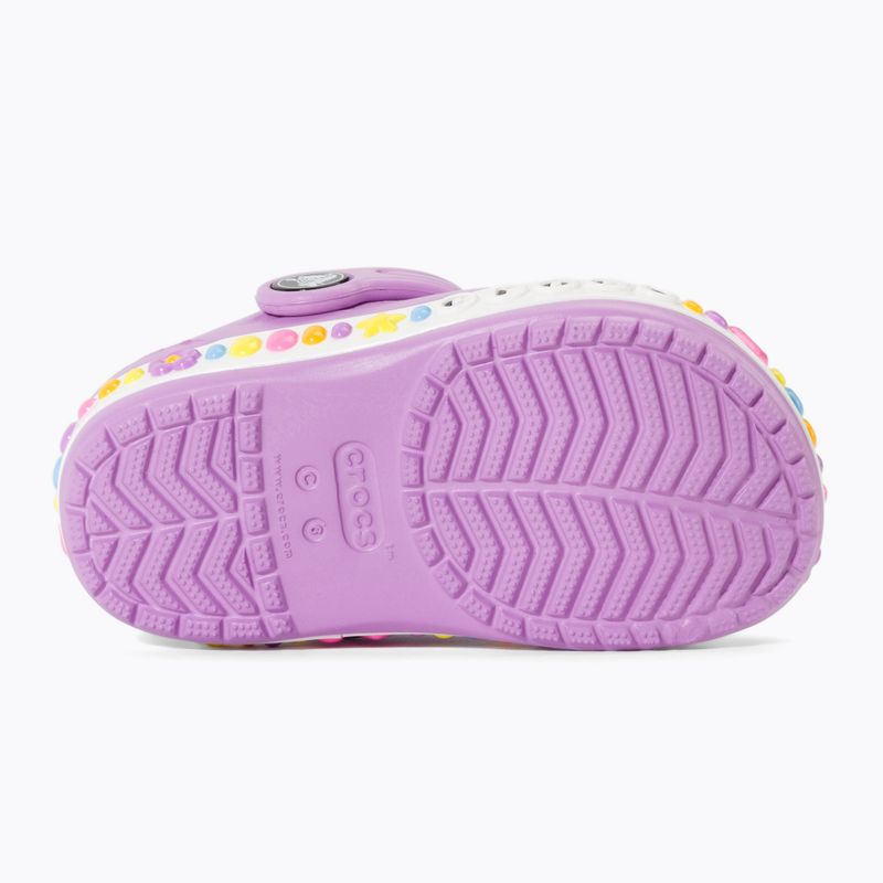 Παιδικές παντόφλες Crocs Bayaband Charm Band Clog Toddler orchid 5