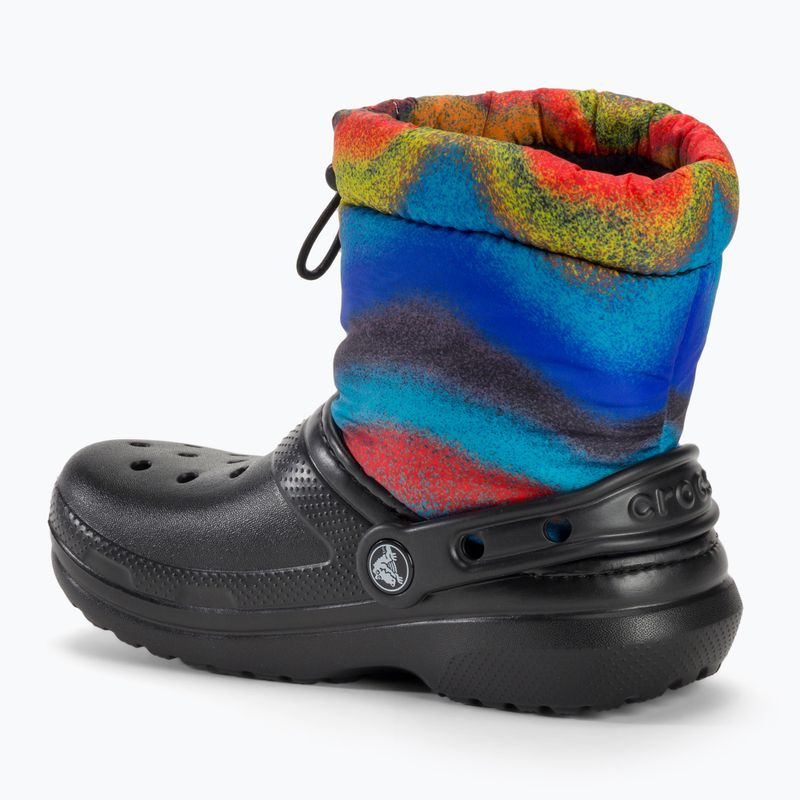 Παιδικές μπότες χιονιού Crocs Classic Lined Spray Dye Boot Kids black/multi 3