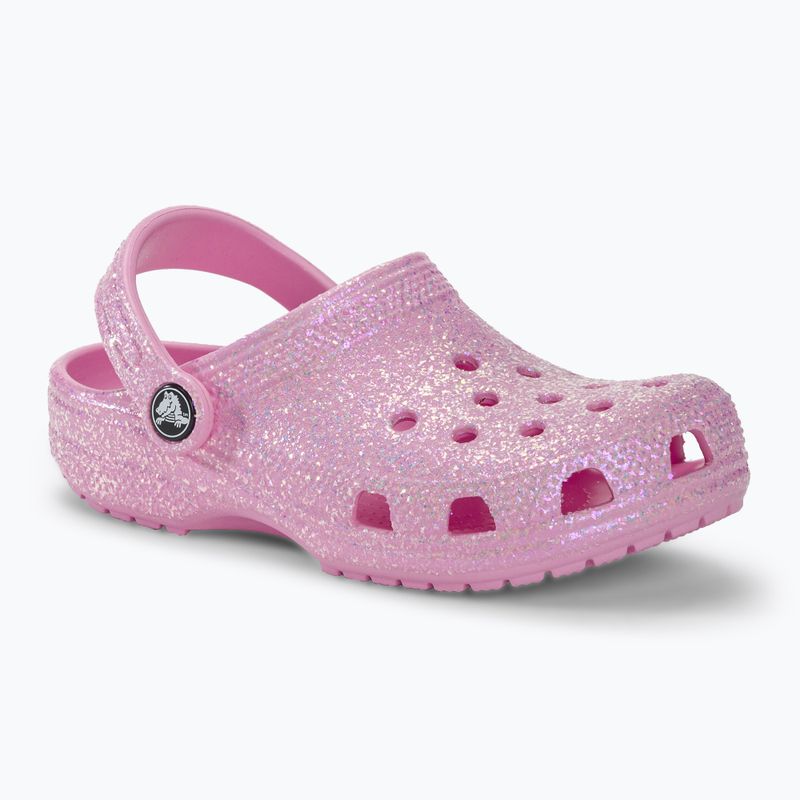 Παιδικές παντόφλες Crocs Classic Glitter Clog flamingo 2