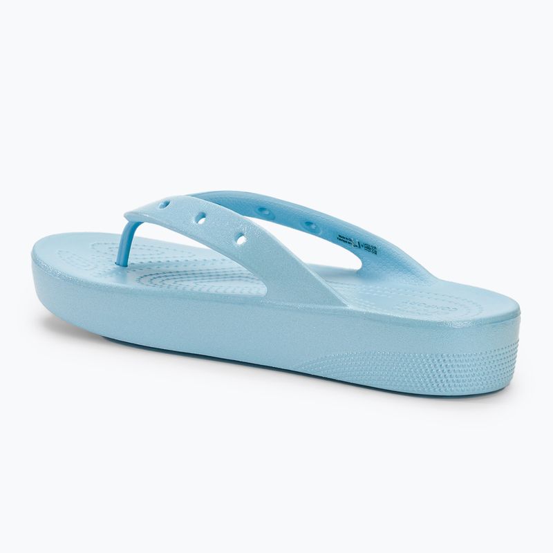 Γυναικείες σαγιονάρες Crocs Classic Platform Meta Pearl blue calcite 3