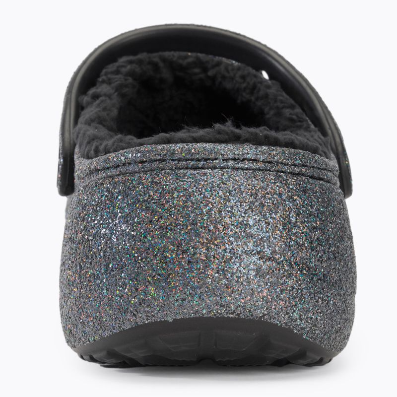 Γυναικείες παντόφλες Crocs Baya Platform Lined Glitter Clog black giltter 7