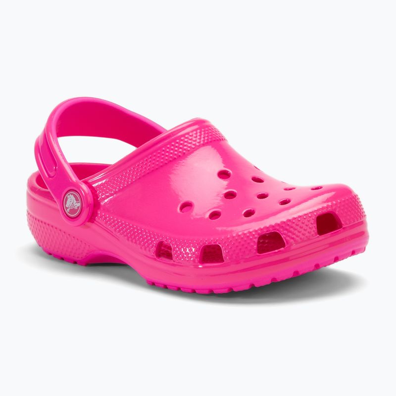 Παιδικές παντόφλες Crocs Classic Neon Highlighter Clog pink crush 2