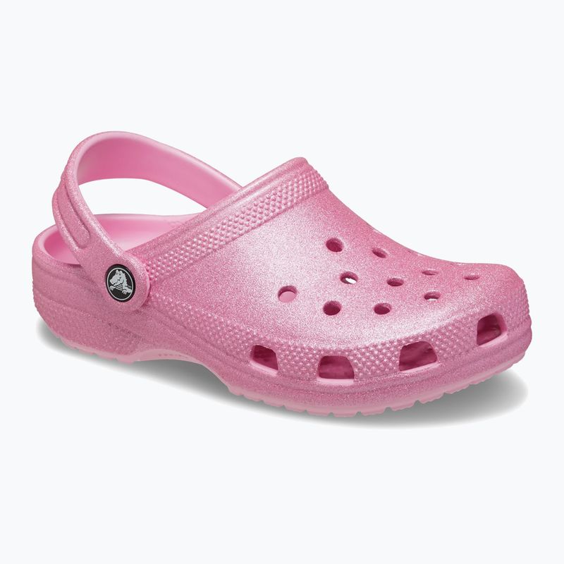 Crocs Classic Glitter Clog Παιδικές σαγιονάρες ροζ τουίντ glitter