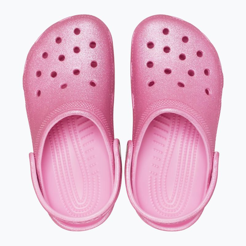 Crocs Classic Glitter Clog Παιδικές σαγιονάρες ροζ τουίντ glitter 4