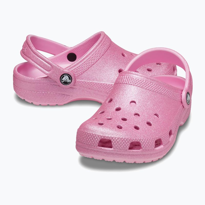 Crocs Classic Glitter Clog Παιδικές σαγιονάρες ροζ τουίντ glitter 6