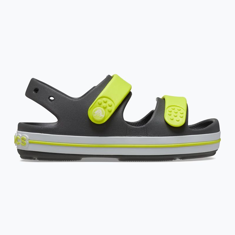 Crocs Crocband Cruiser Παιδικά σανδάλια γκρι σχιστόλιθο/οξύτητα 2