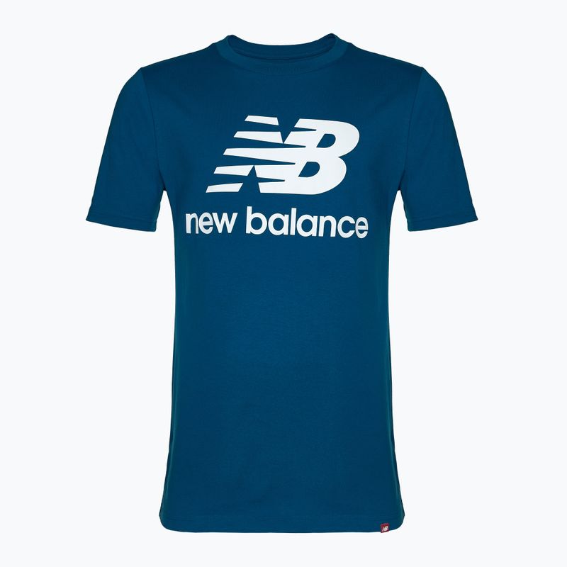 Ανδρικό μπλουζάκι New Balance Essentials Stacked Logo blue