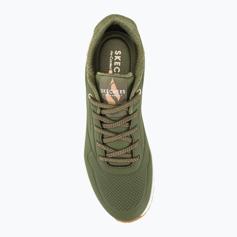 SKECHERS Uno Shimmer Away olive/rose gold/mesh γυναικεία παπούτσια 7