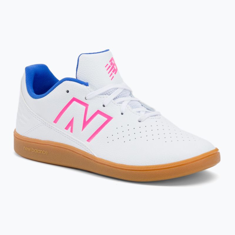 New Balance Audazo V6 Control IN Jr παιδικά ποδοσφαιρικά παπούτσια λευκό SJA3IWB6.M.045