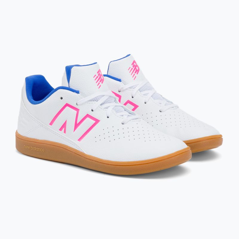 New Balance Audazo V6 Control IN Jr παιδικά ποδοσφαιρικά παπούτσια λευκό SJA3IWB6.M.045 4