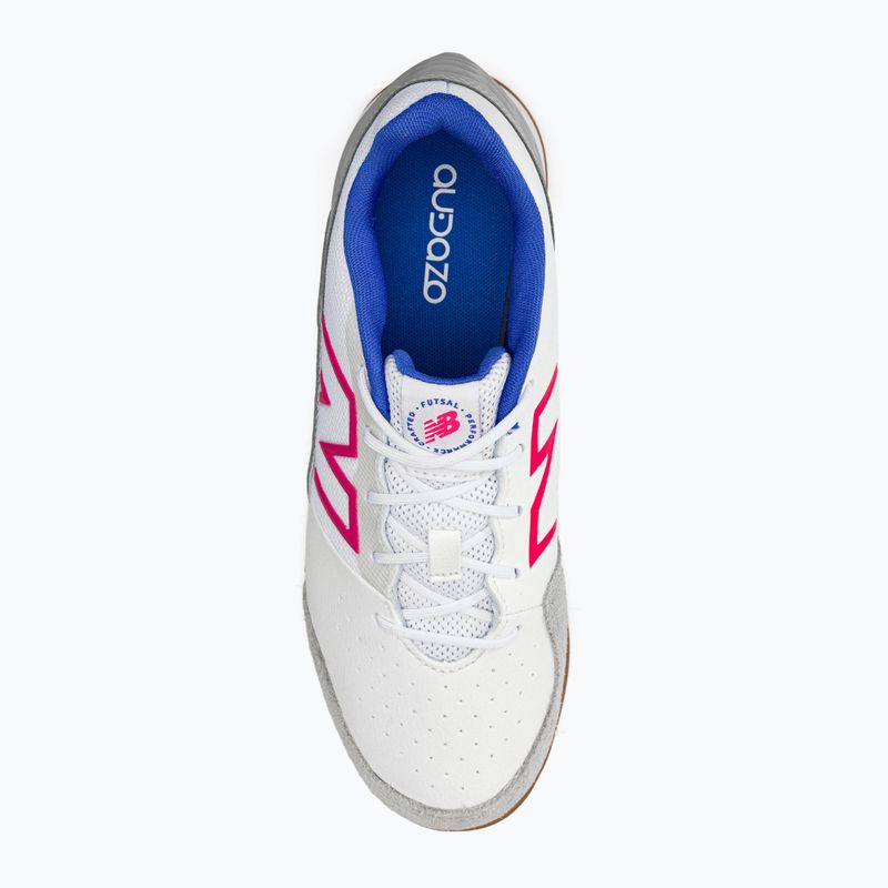 New Balance Audazo V6 Command IN παιδικά ποδοσφαιρικά παπούτσια λευκό 6