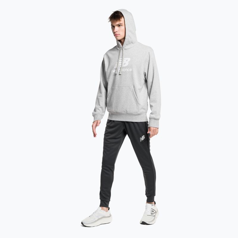 Ανδρικό φούτερ προπόνησης New Balance Essentials Stacked Logo French Terry Hoodie γκρι MT31537AG 2